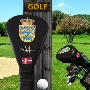 Denmark, Danish Flag Monogrammed Golf Clubs Covers