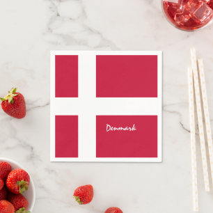 Denmark & Danish flag party fashion /sport fans Napkin