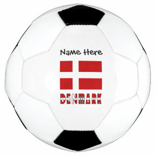 Denmark Danish Flag Personalised Soccer Ball