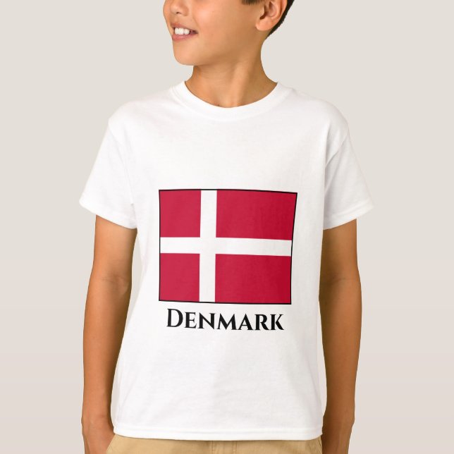 Denmark (Danish) Flag T-Shirt (Front)