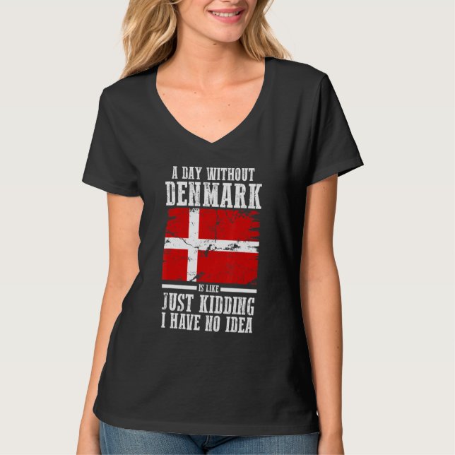 Denmark Danish Flag T-Shirt (Front)