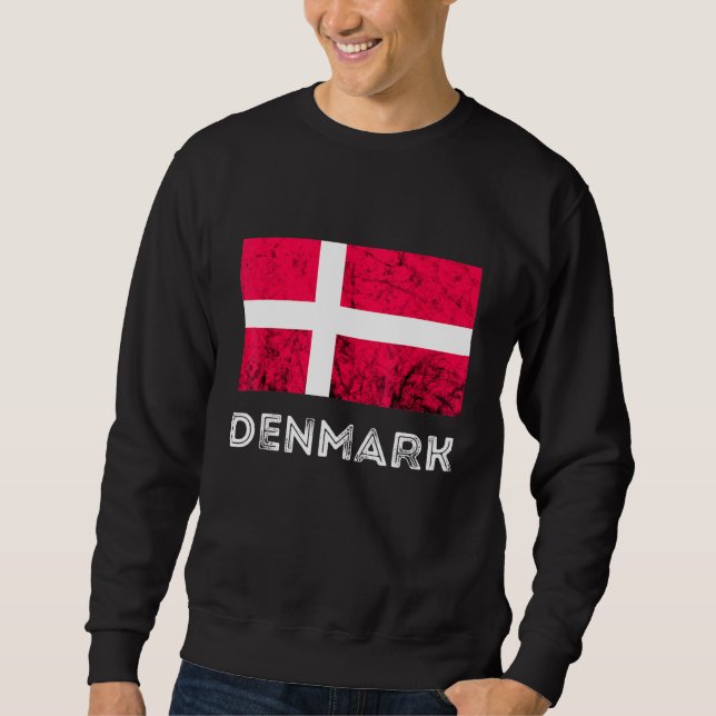 Denmark Dannebrog Danish Flag Dansk Roots Danish P Sweatshirt (Front)