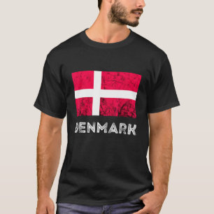 Denmark Dannebrog Danish Flag Dansk Roots Danish P T-Shirt