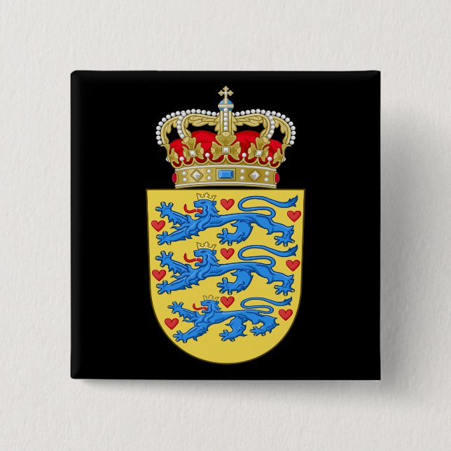 denmark emblem 15 cm square badge (Front)