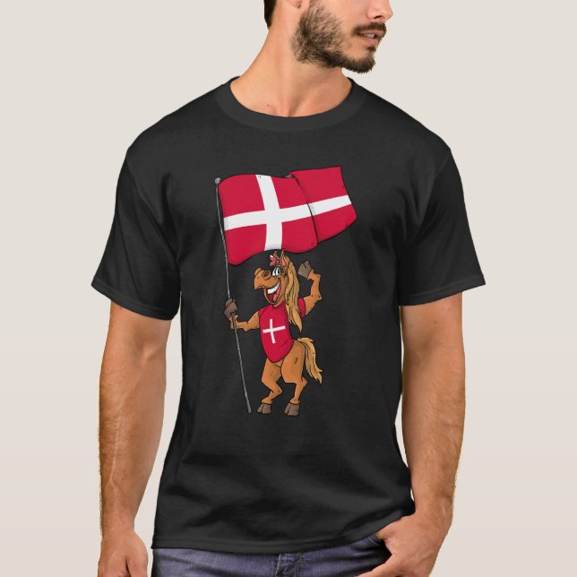 Denmark Fan Horse T-Shirt (Front)