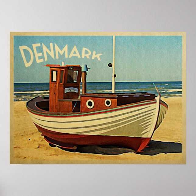 Denmark Fishing Boat Poster (Front)