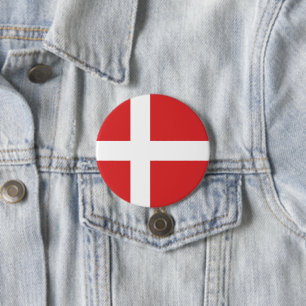 Denmark flag 7.5 cm round badge