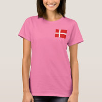 Denmark Flag and Map dk T-Shirt