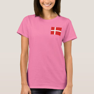 Denmark Flag and Map dk T-Shirt