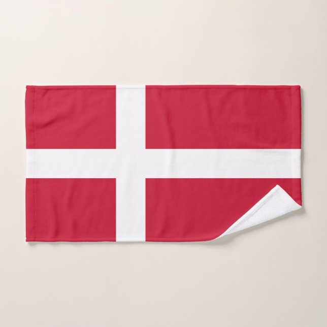 Denmark Flag Bath Towel Set (Hand Towel)