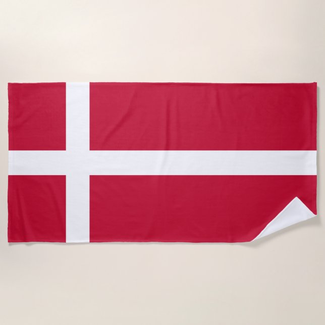 Denmark Flag Beach Towel (Front)