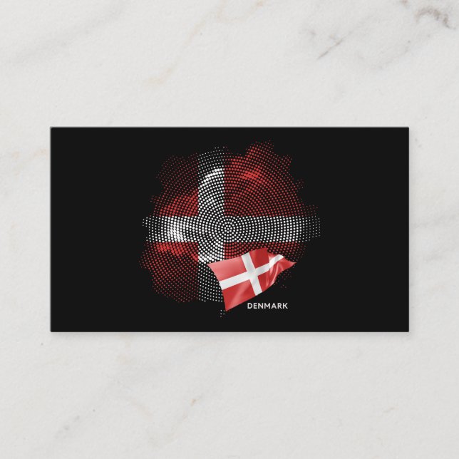 Denmark flag business card (Front)