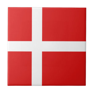Denmark Flag Ceramic Tile