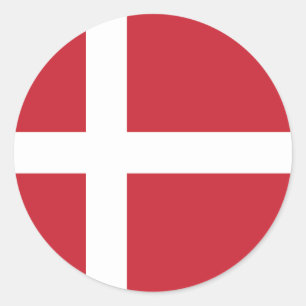 Denmark Flag Classic Round Sticker