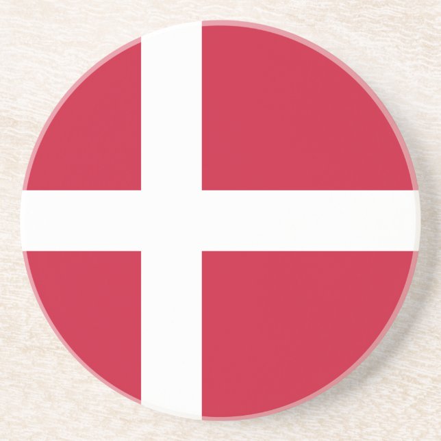 Denmark Flag Coaster (Front)