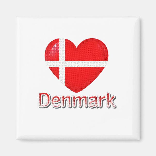 Denmark Flag Cutout Magnet (Front)