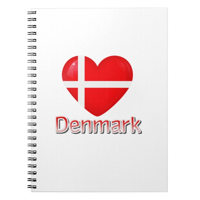 Denmark Flag Cutout Notebook (Front)