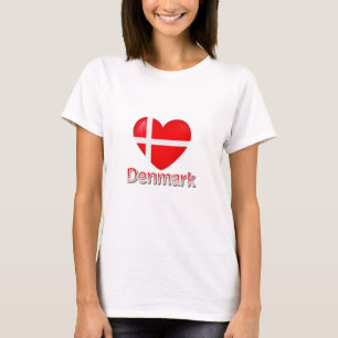 Denmark Flag Cutout T-Shirt