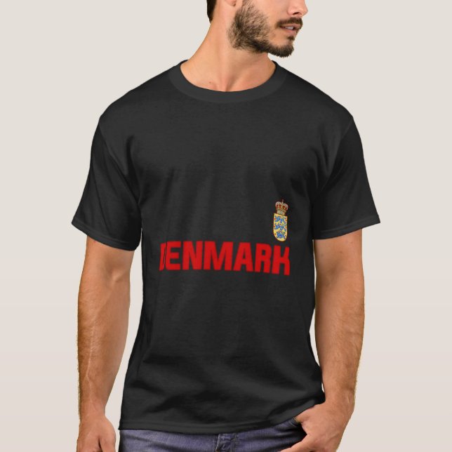Denmark Flag Danish Pride Dane International Count T-Shirt (Front)