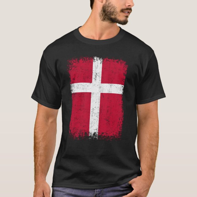 Denmark Flag Denmark Love Denmark T-Shirt (Front)