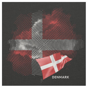 Denmark flag fabric