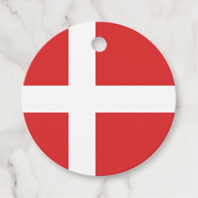 Denmark flag favour tags (Front)