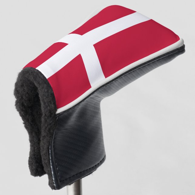 Denmark Flag Golf Head Cover (3/4 Front)