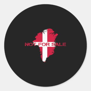 Denmark Flag Greenland Is Not For Sale Annex Green Classic Round Sticker