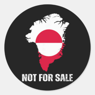 Denmark Flag Greenland Is Not For Sale Annexe Gree Classic Round Sticker