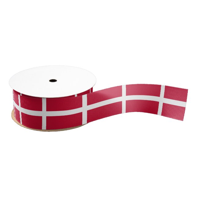 Denmark flag grosgrain ribbon (Spool)