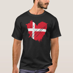 Denmark Flag I love Denmark It is in my DNA for D T-Shirt