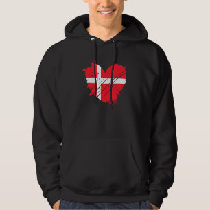 Denmark Flag I Love Denmark It Is In My Dna For Da Hoodie