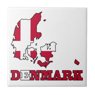 Denmark Flag in Map Tile