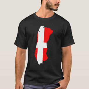 Denmark flag in Römö outline Römö T-Shirt