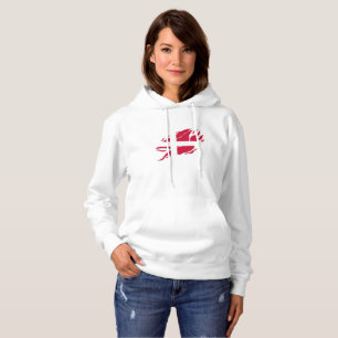 denmark Flag Inside Me, scandinavia Claw Mark Hoodie