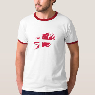 Denmark Flag Inside Me, scandinavia Claw Mark T-Shirt
