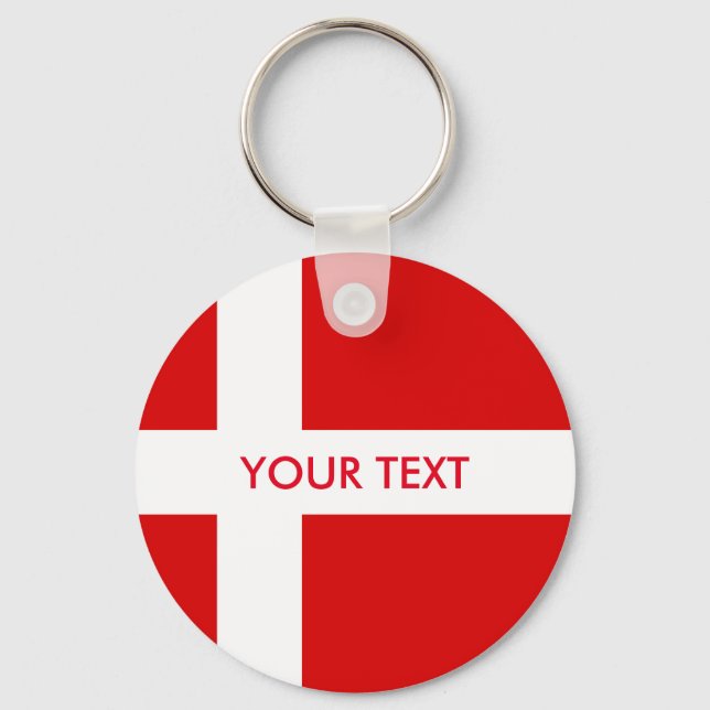 Denmark flag key chain | Danish design (Front)