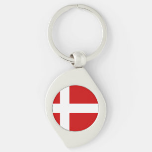 Denmark Flag Key Ring