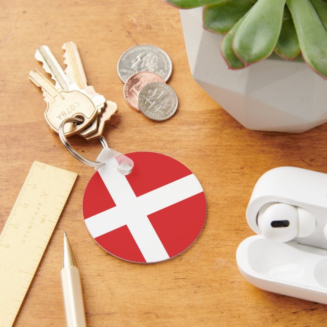 Denmark flag key ring (Desk)