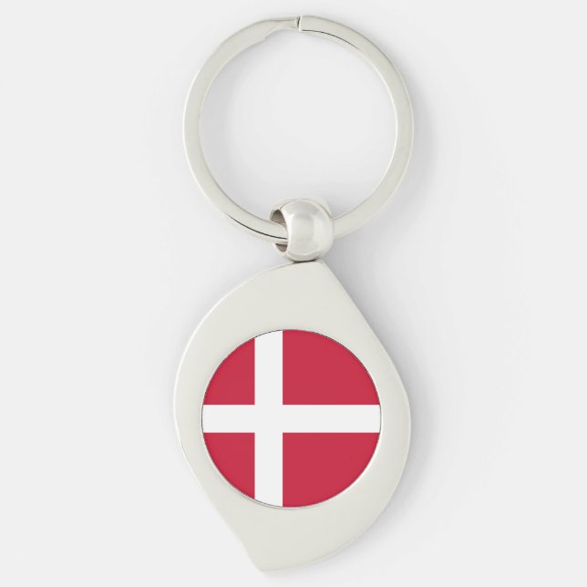 Denmark Flag Key Ring (Front)