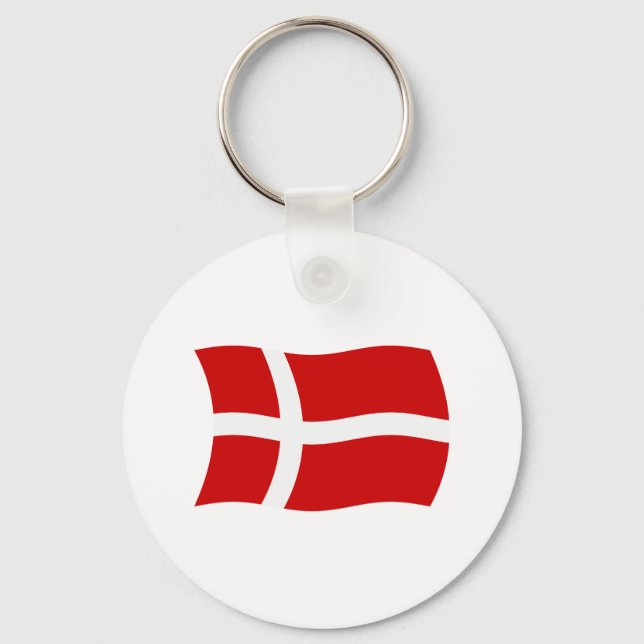 Denmark Flag Keychain (Front)
