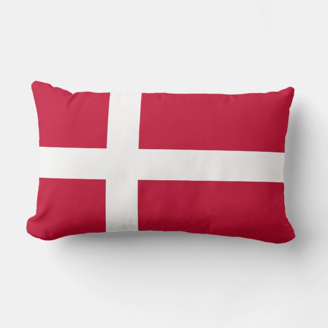 Denmark Flag Lumbar Cushion (Front)