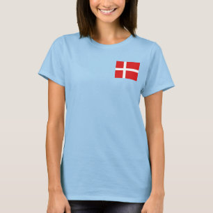 Denmark Flag + Map T-Shirt