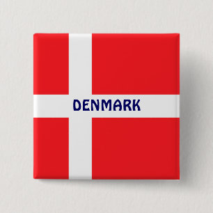 DENMARK: Flag of Denmark 15 Cm Square Badge