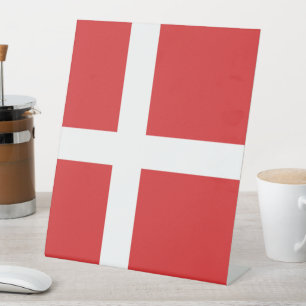 Denmark flag pedestal sign
