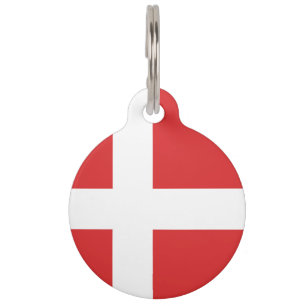 Denmark flag pet tag