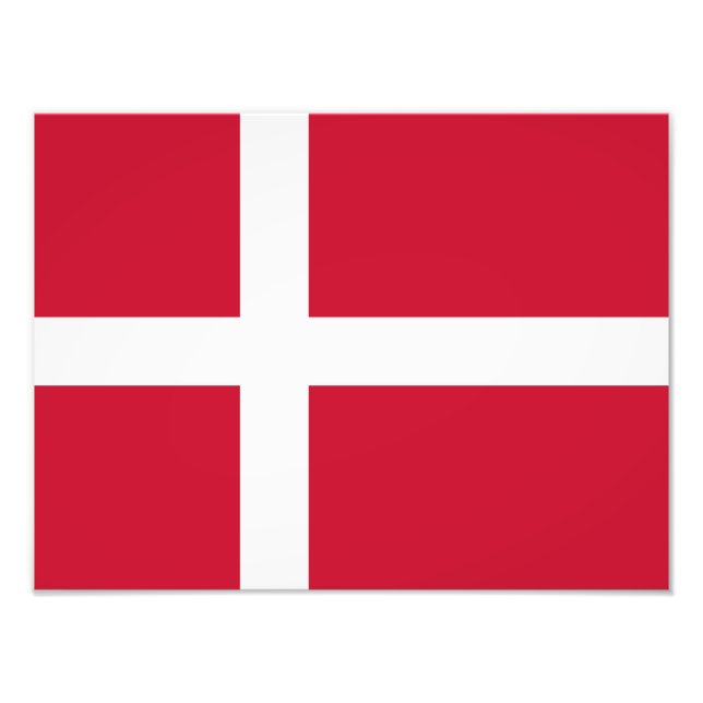 Denmark Flag Photo Print (Front)