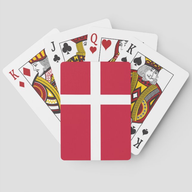 Denmark Flag Playing Cards (Back)