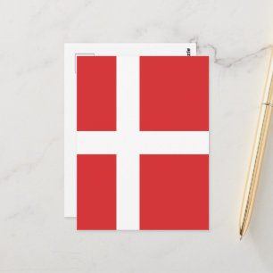 Denmark flag postcard
