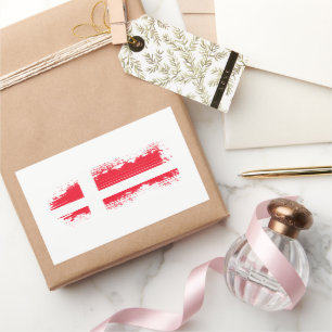 Denmark flag rectangular sticker